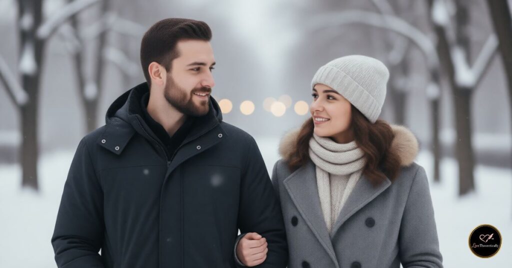 Two friends and couple sharing a quiet emotional connection on Valentine’s Day, representing trust and support