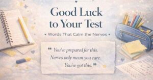 good luck to your test