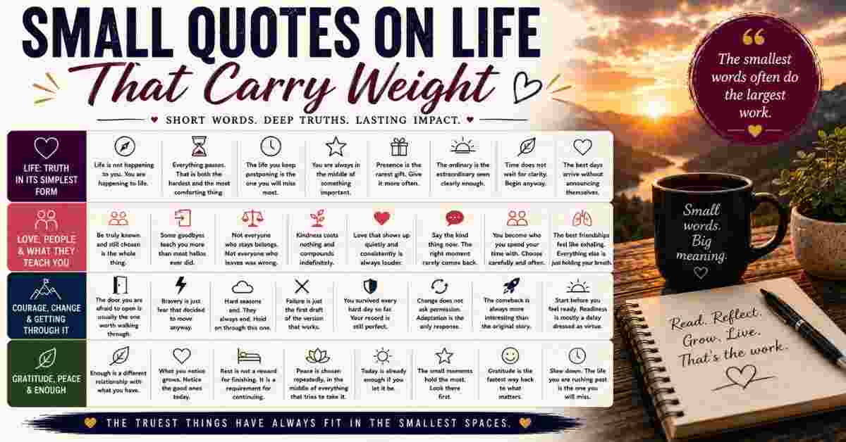 small quotes on life