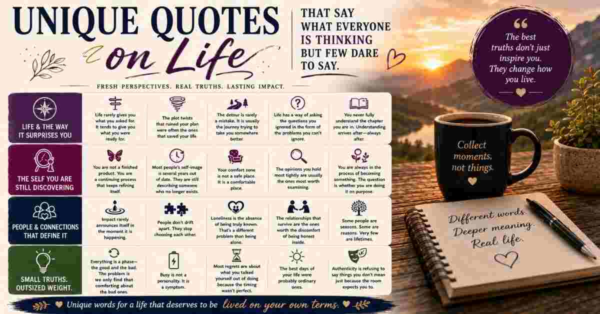 unique quotes on life