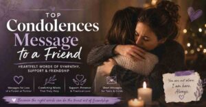 condolences message to a friend