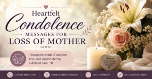 condolence messages for loss of mother