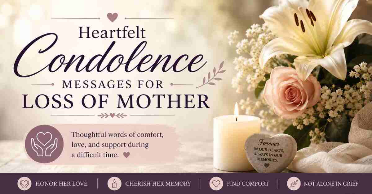 condolence messages for loss of mother