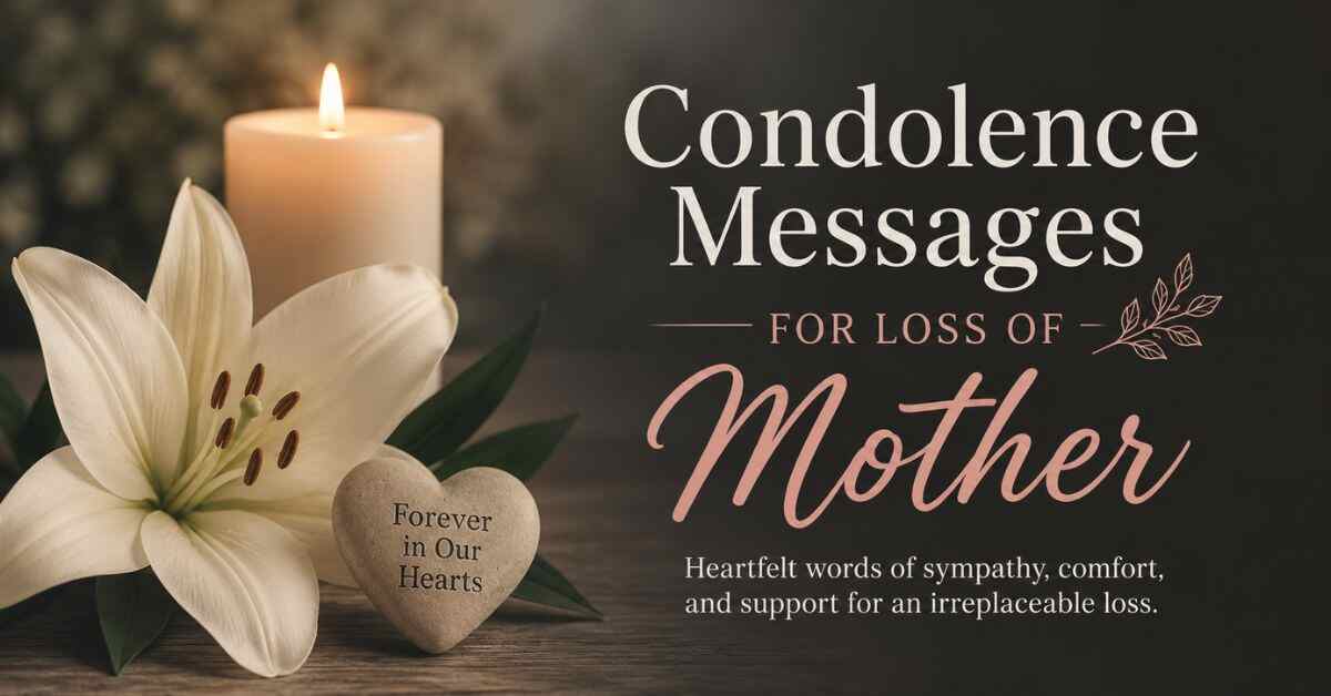 passing away of mother condolence message