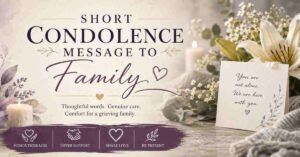 short condolence message to family