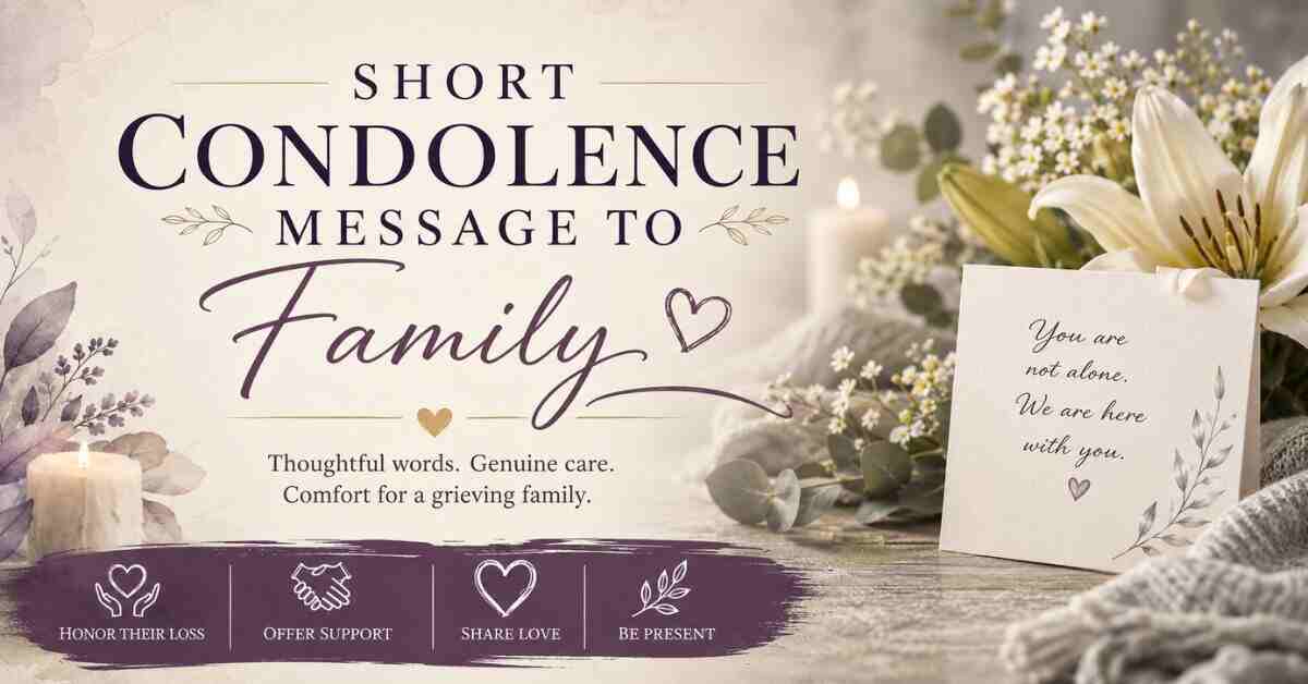short condolence message to family