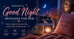 romantic good night message for her