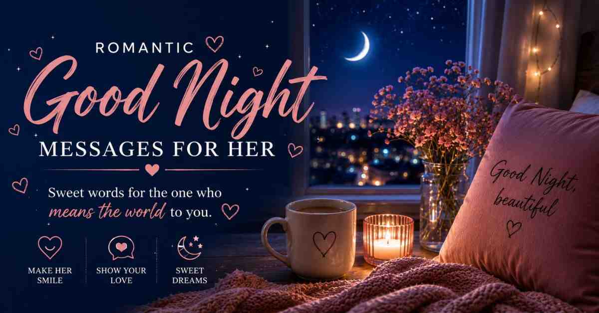 romantic good night message for her