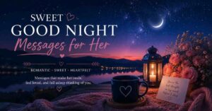sweet good night messages for her