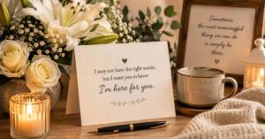 what to write in a sympathy card to a friend
