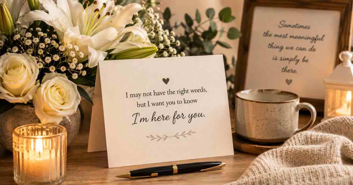 what to write in a sympathy card to a friend